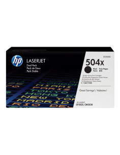 PACK DE AHORRO DE 2 CARTUCHOS DE TÓNER ORIGINAL LASERJET HP 504X DE ALTA CAPACIDAD