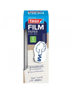 PACK 8 ROLLOS CINTA ADHESIVA TESAFILM PAPER 33mx19mm
