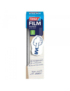 PACK 8 ROLLOS CINTA ADHESIVA TESAFILM PAPER 10mx19mm