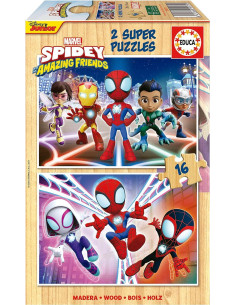 SET 2 PUZZLE EDUCA SPIDEY & HIS AMAZING FRIENDS  16 PIEZAS