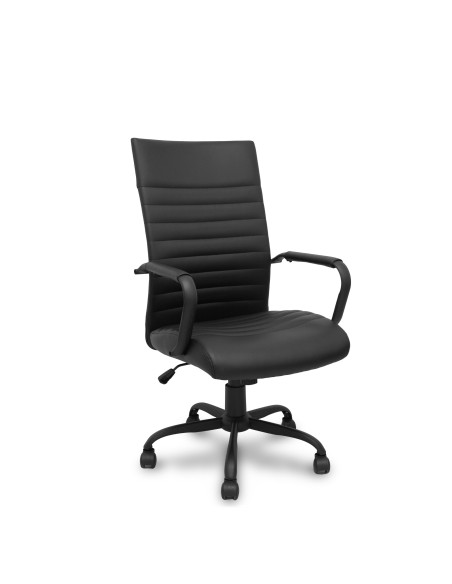 SILLA OPTI527 SÍMILPIEL CON BRAZOS FIJOS