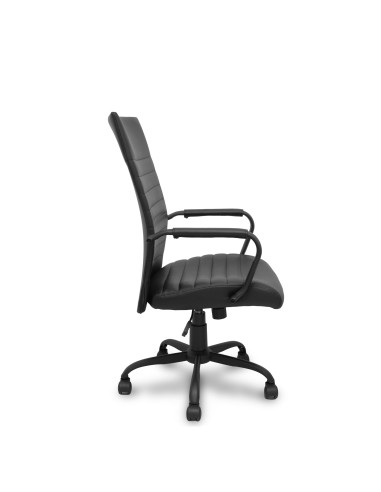 SILLA OPTI527 SÍMILPIEL CON BRAZOS FIJOS