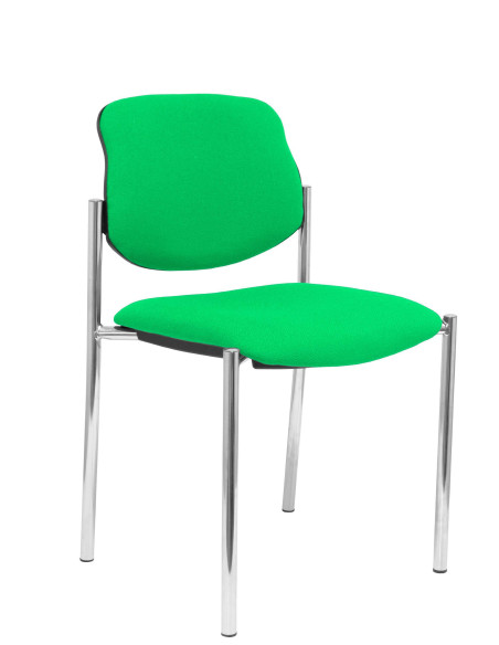 SILLA PIQUERAS Y CRESPO VILLALGORDO CONFIDENTE CHASIS CROMO ASIENTO Y RESPALDO TAPIZADOS BALI VERDE