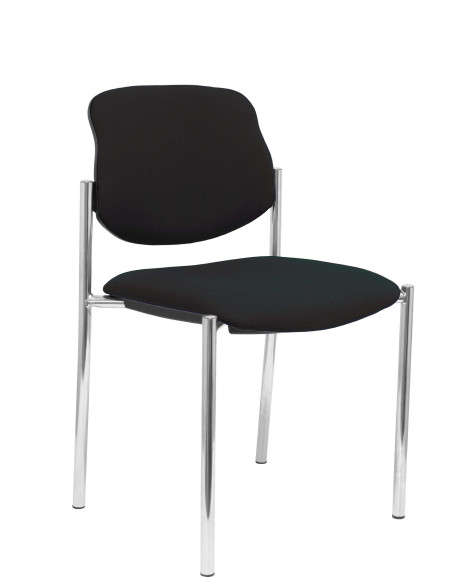 SILLA PIQUERAS Y CRESPO VILLALGORDO CONFIDENTE CHASIS CROMO ASIENTO Y RESPALDO TAPIZADOS BALI NEGRO