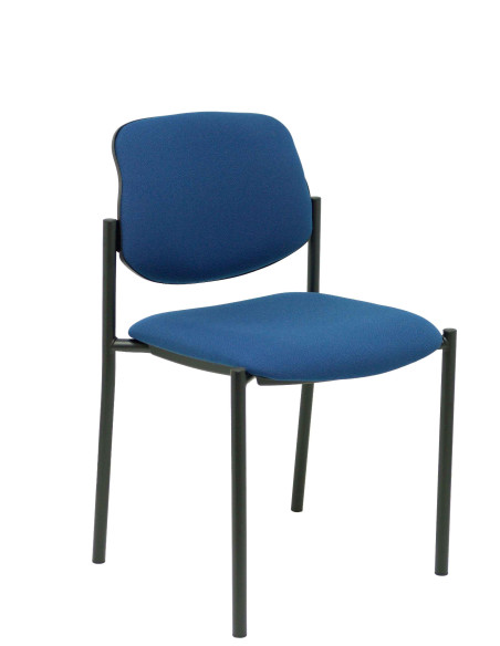 PIQUERAS Y CRESPO SILLA FIJA STYL SBRAZOS CHASIS NEGRO TEJIDO BALI AZUL MARINO