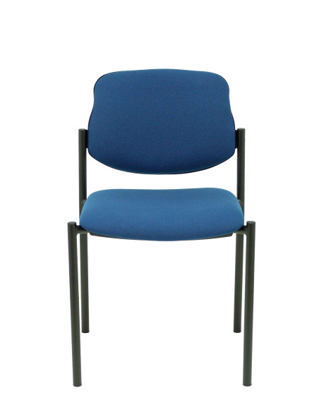 PIQUERAS Y CRESPO SILLA FIJA STYL SBRAZOS CHASIS NEGRO TEJIDO BALI AZUL MARINO