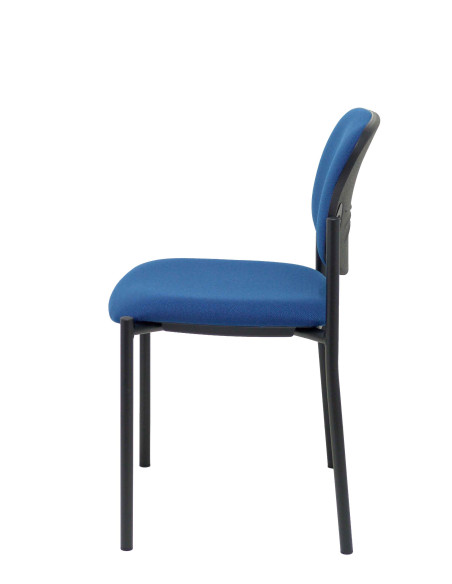 PIQUERAS Y CRESPO SILLA FIJA STYL SBRAZOS CHASIS NEGRO TEJIDO BALI AZUL MARINO