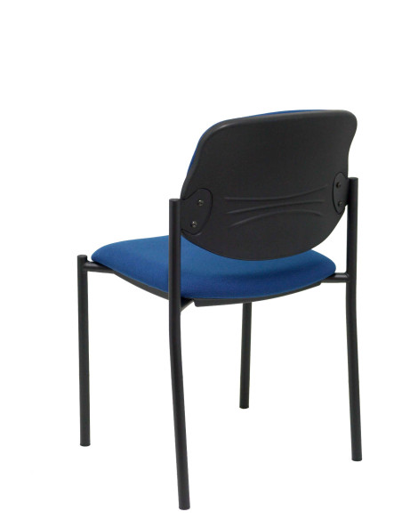 PIQUERAS Y CRESPO SILLA FIJA STYL SBRAZOS CHASIS NEGRO TEJIDO BALI AZUL MARINO