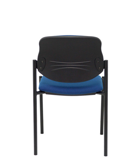 PIQUERAS Y CRESPO SILLA FIJA STYL SBRAZOS CHASIS NEGRO TEJIDO BALI AZUL MARINO