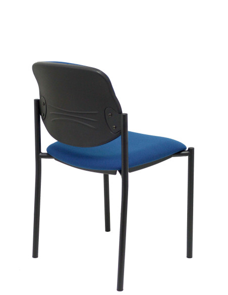 PIQUERAS Y CRESPO SILLA FIJA STYL SBRAZOS CHASIS NEGRO TEJIDO BALI AZUL MARINO