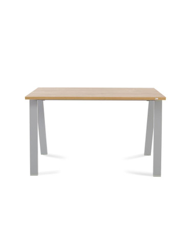 MESA ROCADA BLANCA ESTRUCTURA GRIS