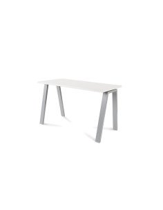 MESA ROCADA BLANCA ESTRUCTURA GRIS
