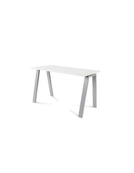 MESA ROCADA BLANCA ESTRUCTURA GRIS