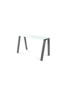 MESA ROCADA BLANCA ESTRUCTURA ANTRACITA