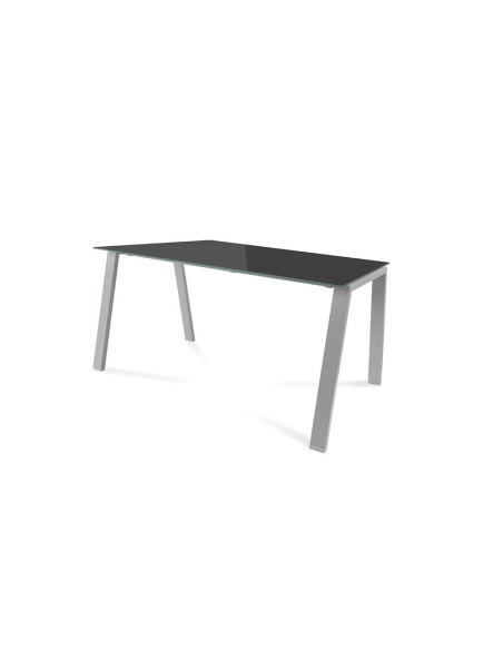 MESA ROCADA BLANCA ESTRUCTURA GRIS