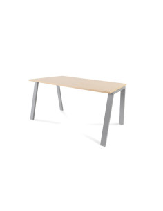 MESA ROCADA BLANCA ESTRUCTURA GRIS