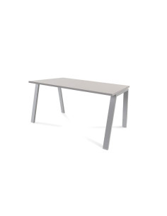 MESA ROCADA BLANCA ESTRUCTURA GRIS