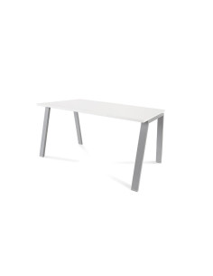 MESA ROCADA BLANCA ESTRUCTURA GRIS