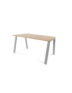 MESA ROCADA BLANCA ESTRUCTURA GRIS