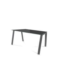 MESA ROCADA BLANCA ESTRUCTURA ANTRACITA