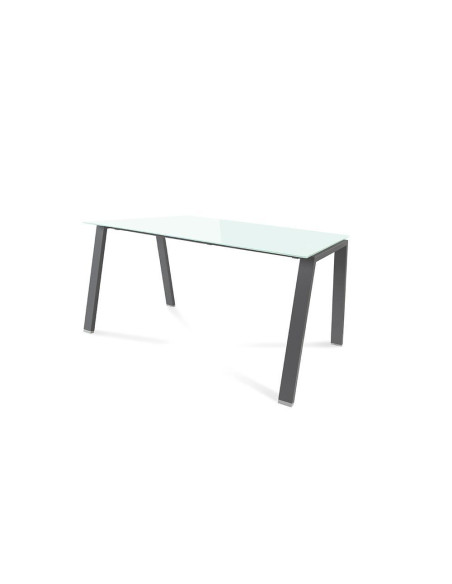 MESA ROCADA BLANCA ESTRUCTURA ANTRACITA
