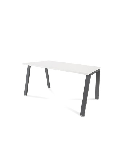 MESA ROCADA BLANCA ESTRUCTURA ANTRACITA
