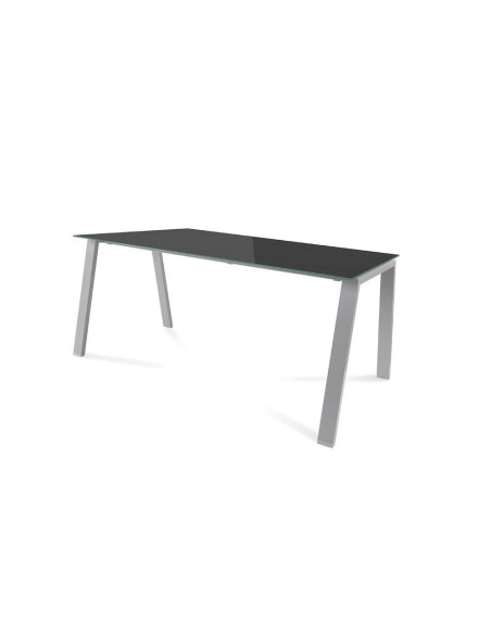 MESA ROCADA BLANCA ESTRUCTURA GRIS