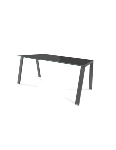 MESA ROCADA BLANCA ESTRUCTURA ANTRACITA