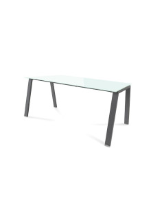 MESA ROCADA BLANCA ESTRUCTURA ANTRACITA