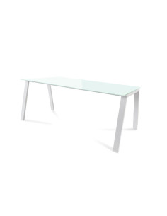 MESA ROCADA BLANCA ESTRUCTURA BLANCA