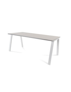 MESA ROCADA BLANCA ESTRUCTURA BLANCA