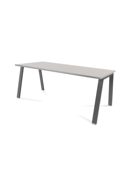 MESA ROCADA BLANCA ESTRUCTURA ANTRACITA