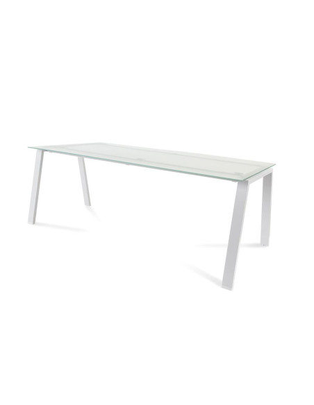MESA ROCADA BLANCA ESTRUCTURA BLANCA