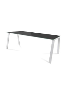 MESA ROCADA BLANCA ESTRUCTURA BLANCA