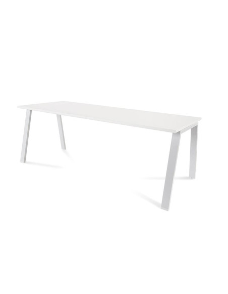 MESA ROCADA BLANCA ESTRUCTURA BLANCA
