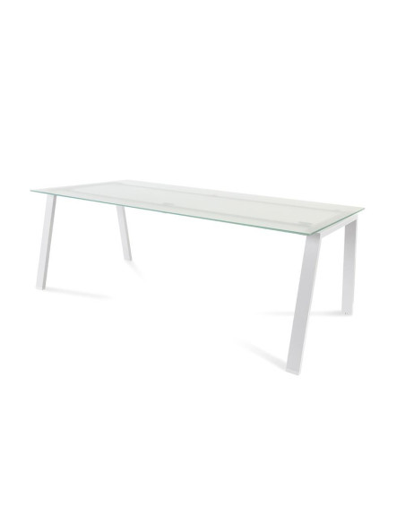 MESA ROCADA BLANCA ESTRUCTURA BLANCA