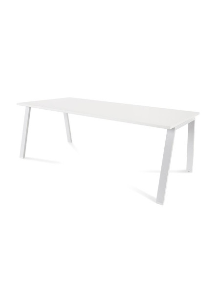 MESA ROCADA BLANCA ESTRUCTURA BLANCA