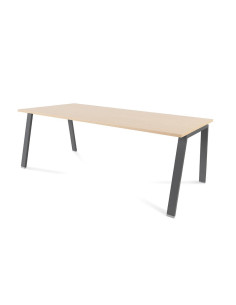 MESA ROCADA BLANCA ESTRUCTURA ANTRACITA