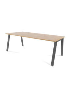 MESA ROCADA BLANCA ESTRUCTURA ANTRACITA