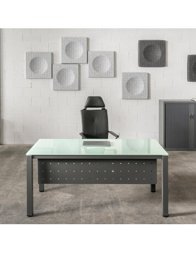 MESA ROCADA EXECUTIVE ESTRUCTURA BLANCA