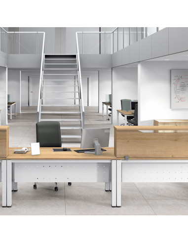 MESA ROCADA EXECUTIVE ESTRUCTURA BLANCA