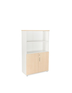 ARMARIO DE MADERA ROCADA CON PUERTAS BAJAS ESTRUCTURA BLANCA