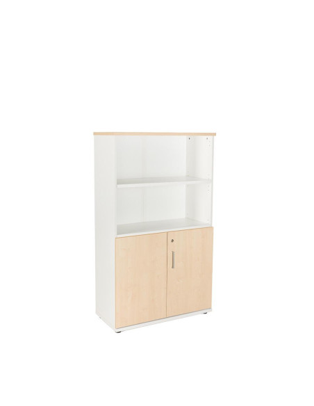 ARMARIO DE MADERA ROCADA CON PUERTAS BAJAS ESTRUCTURA BLANCA