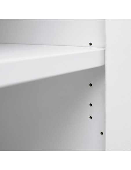 ARMARIO DE MADERA ROCADA CON PUERTAS BAJAS ESTRUCTURA BLANCA