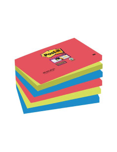 PACK 6 BLOC NOTAS POST-IT SUPER STICKY BORA BORA 76x127mm