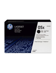 PACK DE AHORRO DE 2 CARTUCHOS DE TÓNER ORIGINAL LASERJET HP 05X DE ALTA CAPACIDAD