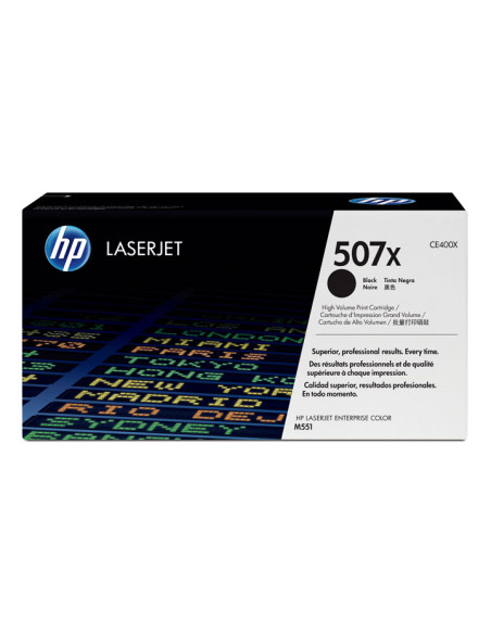 TONER HP N 507X CE400X LASERJET ENTERPRISE M551NN575DN NEGRO 11000 PÁG