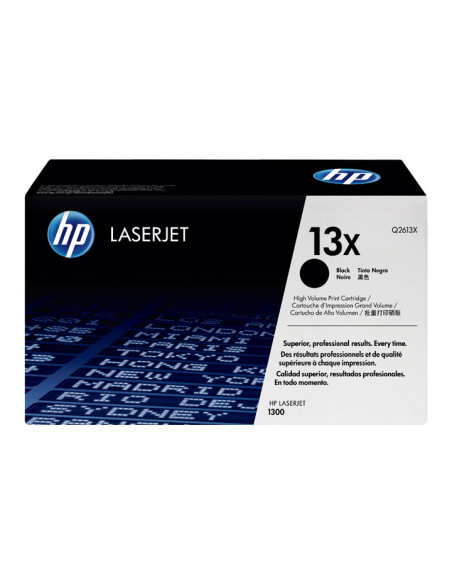 TONER HP N 13X Q2613X LASERJET 1300 NEGRO MAX CAPACIDAD 4000 PÁG