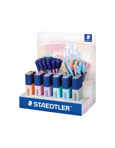 MARCADOR FLUOR STAEDTLER SURTIDO EXPOSITOR de 78 18x Marcadores fluorescentes pastel 30x Triplus fineliner colores pastel surtid