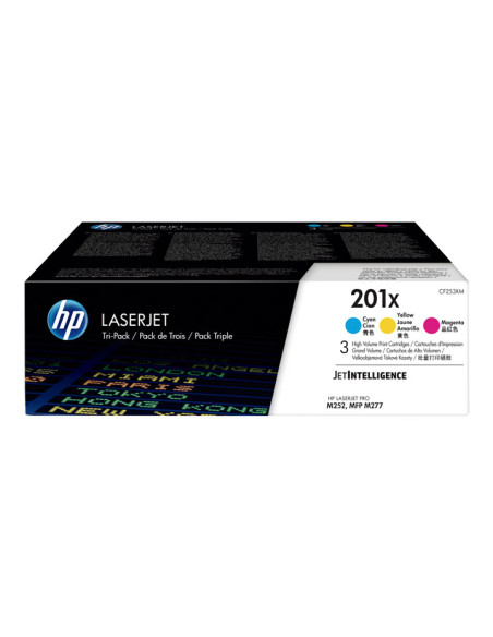 HP LASERJET PRO M252N 201X PACK 3 TONER ALTA CAPACIDAD CYANMAGENTAYELLOW